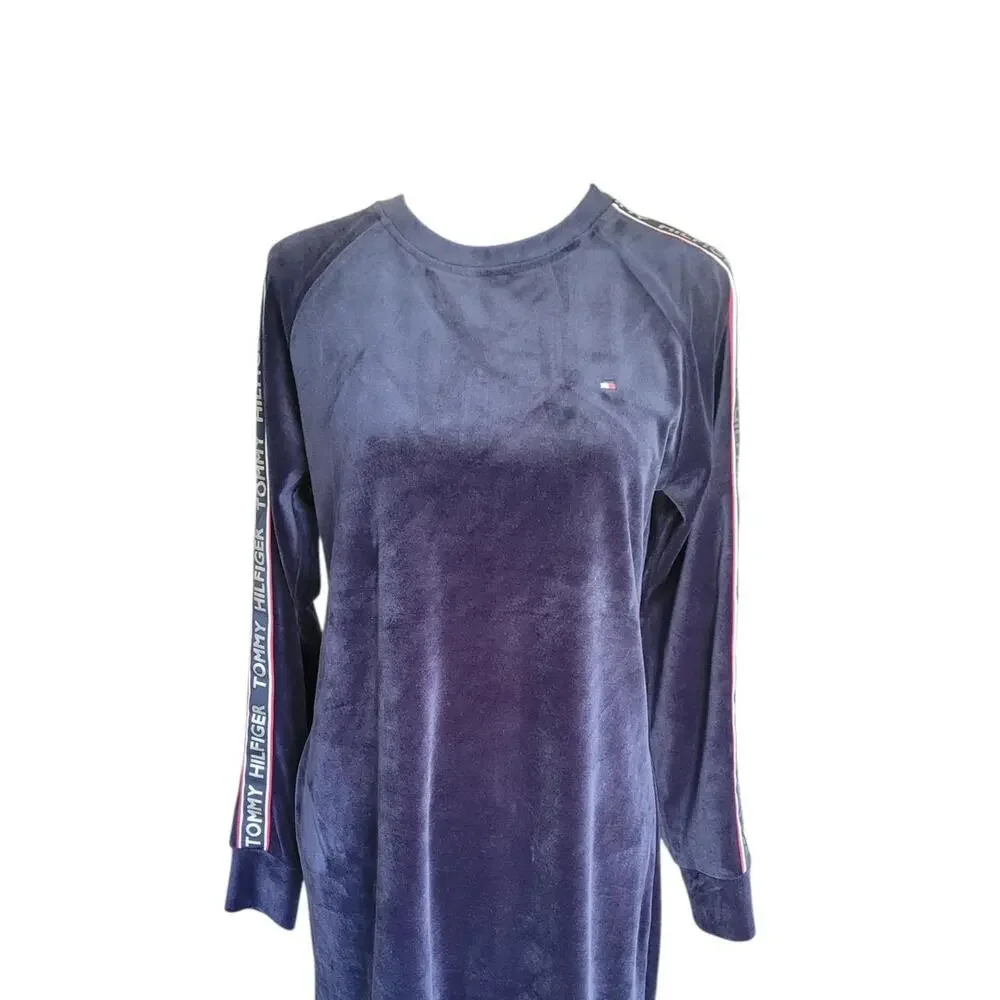 Women's Tommy Hilfiger Velour Logo Tape Sneaker Dress Size small